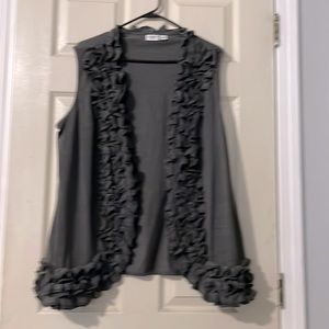 Ruffled Gray Vest
